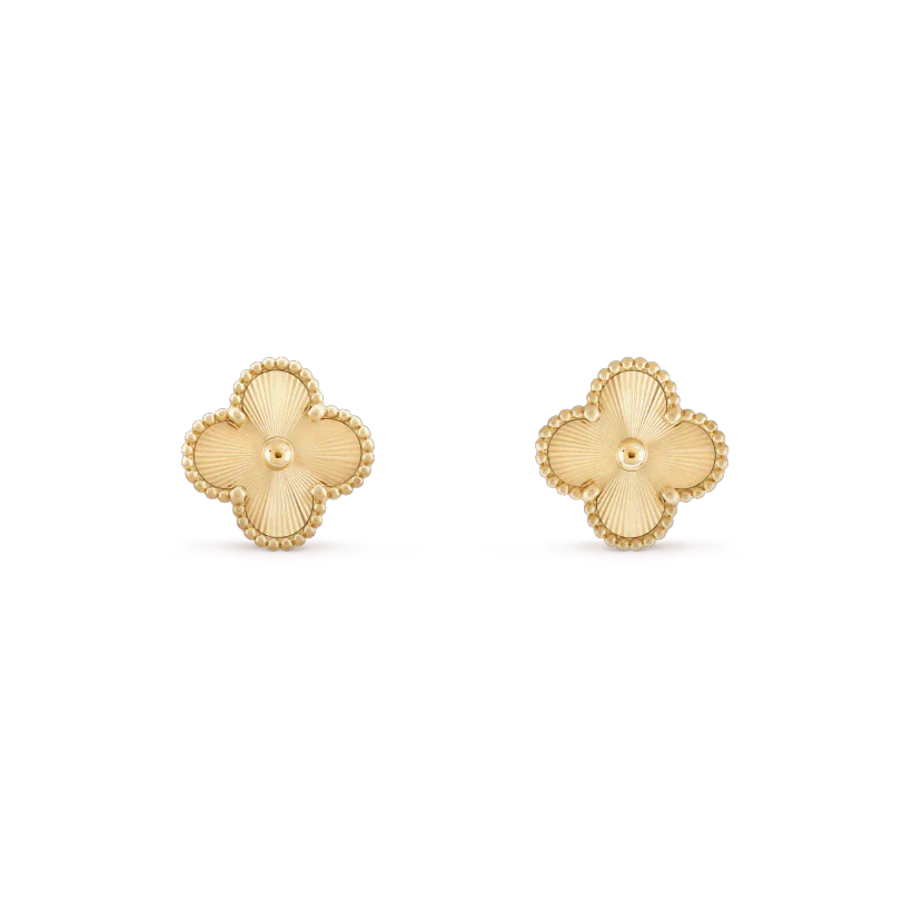 [Luna Brilliance]CLOVER MINI 9.5MM LASER EARRINGS
