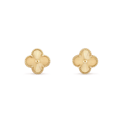 [Luna Brilliance]CLOVER MINI 9.5MM LASER EARRINGS