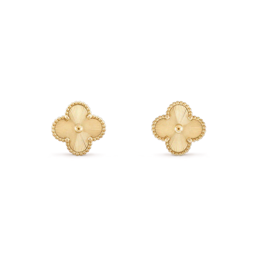 [Luna Brilliance]CLOVER MINI 9.5MM LASER EARRINGS