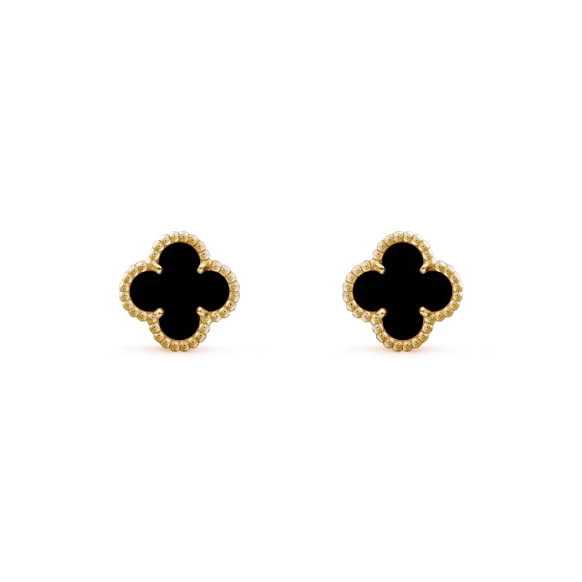 [Luna Brilliance]CLOVER MINI 9.5MM BLACK MOP EARRINGS