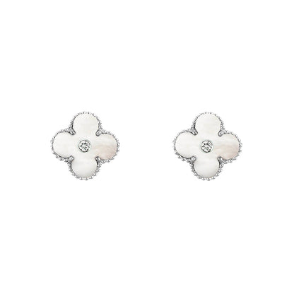 [Luna Brilliance]CLOVER SILVER 15MM EARRINGS COLLECTION