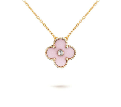 [Luna Brilliance]CLOVER 15MM CHRISTMAS LIMITED EDITION SINGLE FLOWER NECKLACE