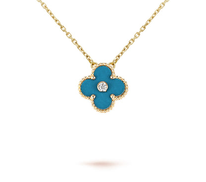 [Luna Brilliance]CLOVER 15MM CHRISTMAS LIMITED EDITION SINGLE FLOWER NECKLACE