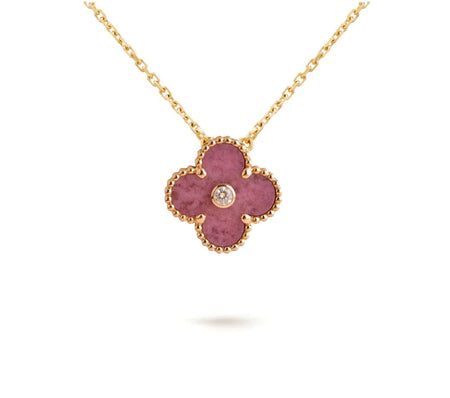 [Luna Brilliance]CLOVER 15MM CHRISTMAS LIMITED EDITION SINGLE FLOWER NECKLACE