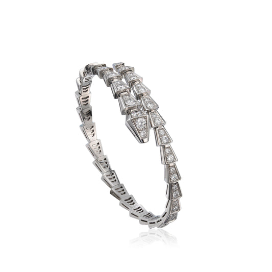 [Luna Brilliance]SERPENTI BRACELET 6MM SILVER DIAMOND