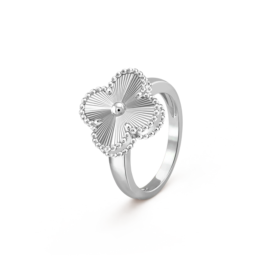 [Luna Brilliance]CLOVER SILVER RING