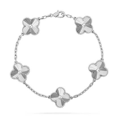 [Luna Brilliance]CLOVER SILVER 5 MOTIFS BRACELET