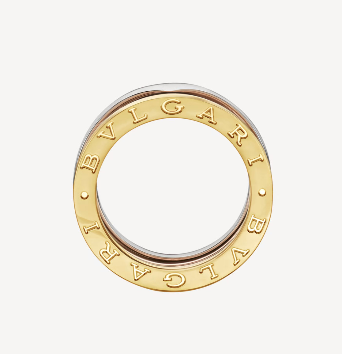 [Luna Brilliance]ZERO 1 THREE-BAND ROSE WHITE AND YELLOW RING