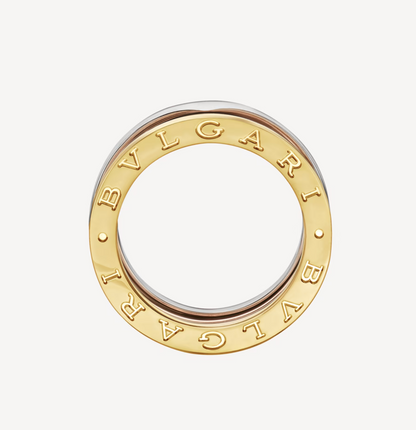 [Luna Brilliance]ZERO 1 THREE-BAND ROSE WHITE AND YELLOW RING