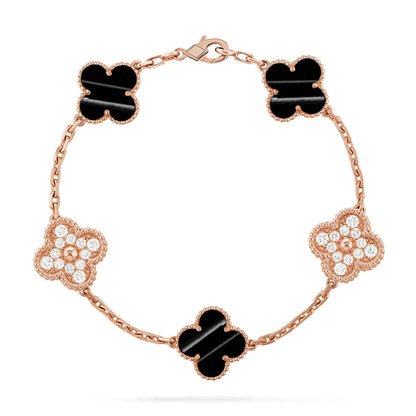 [Luna Brilliance] CLOVER 5 MOTIF PULSAR STONE BRACELET COLLECTION