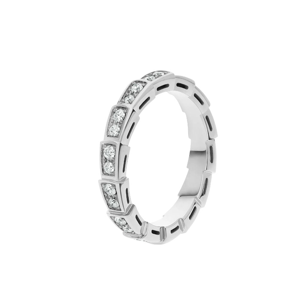 [Luna Brilliance]SERPENTI RING SILVER DIAMOND PAVED 3MM