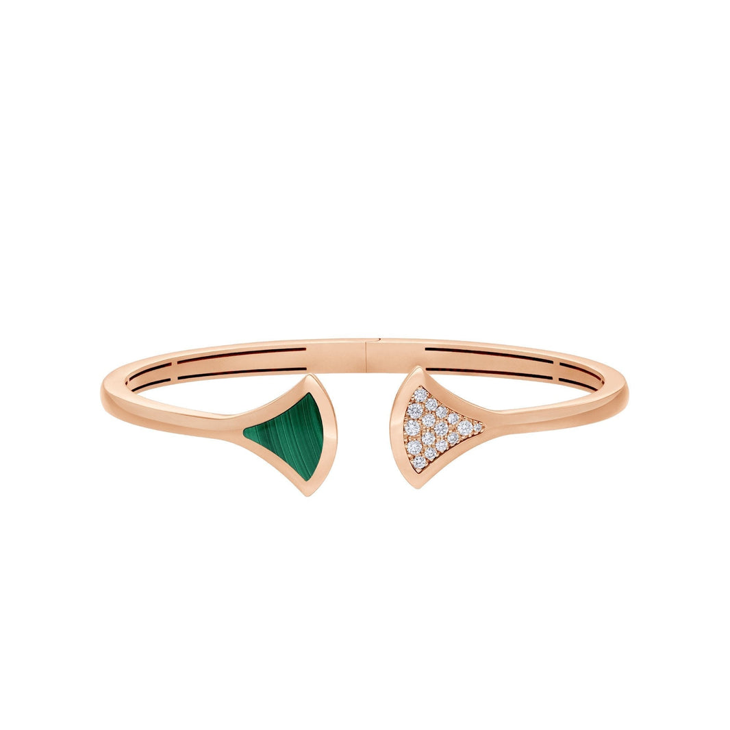 [Luna Brilliance]DREAM BRACELET OPEN MALACHITE PINK GOLD