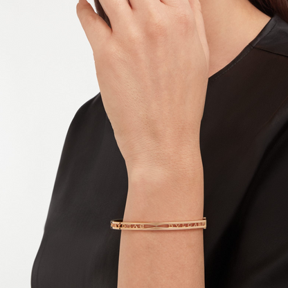 [Luna Brilliance]ZERO 1 SPIRAL LOGO PINK GOLD BRACELET