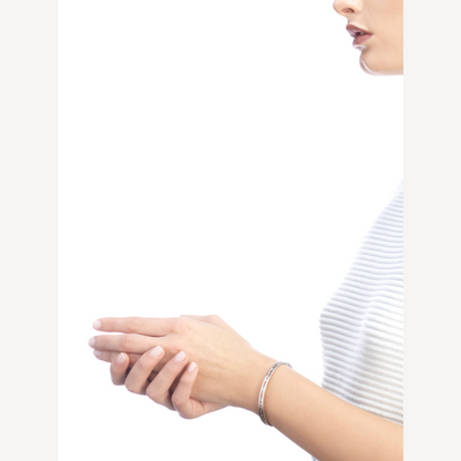 [Luna Brilliance]ZERO 1 SPIRAL LOGO SILVER BRACELET