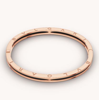 [Luna Brilliance]ZERO 1 PINK GOLD WITH BLACK CERAMIC BRACELET