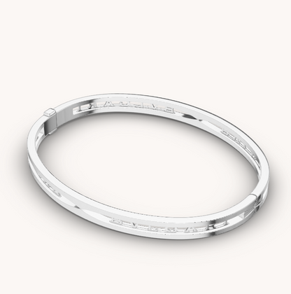 [Luna Brilliance]ZERO 1 SPIRAL LOGO SILVER BRACELET