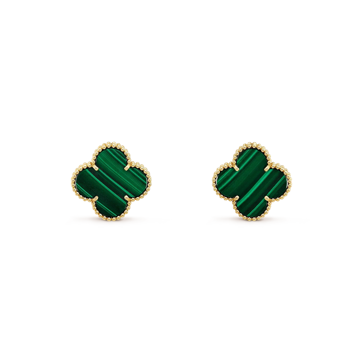[Luna Brilliance]CLOVER MINI 9.5MM MALACHITE  EARRINGS