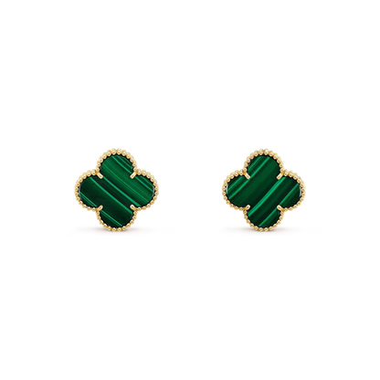[Luna Brilliance]CLOVER MINI 9.5MM MALACHITE  EARRINGS