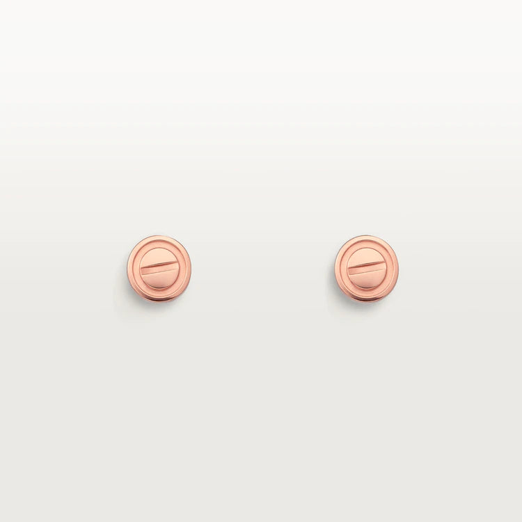 [Luna Brilliance]LOVE EARRINGS PINK GOLD 10MM