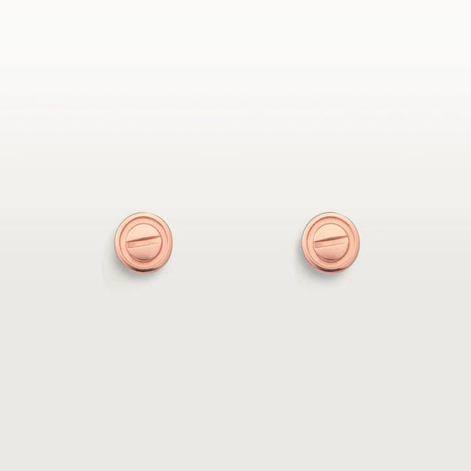 [Luna Brilliance]LOVE EARRINGS PINK GOLD 10MM