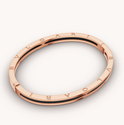 [Luna Brilliance]ZERO 1 PINK GOLD WITH BLACK CERAMIC BRACELET