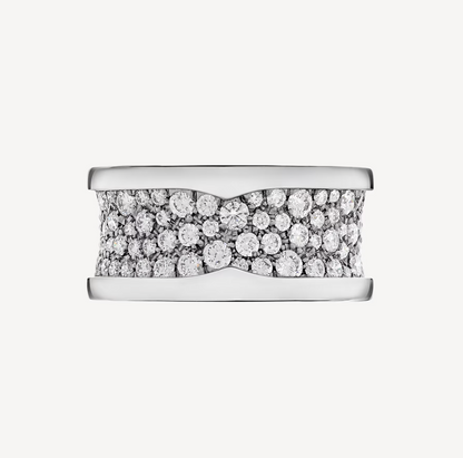 [Luna Brilliance]ZERO 1 WITH PAVED DIAMONDS ON THE SPIRAL RING