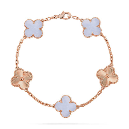 [Luna Brilliance]CLOVER LASER ROSE GOLD BRACELET COLLECTION,5 MOTIFS