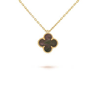 [Luna Brilliance]CLOVER MINI 9.5MM CARNELIANS NECKLACE COLLECTION