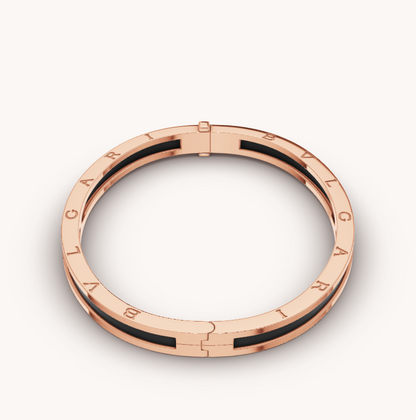 [Luna Brilliance]ZERO 1 PINK GOLD WITH BLACK CERAMIC BRACELET