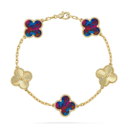 [Luna Brilliance]CLOVER LASER GOLD BRACELET COLLECTION,5 MOTIFS