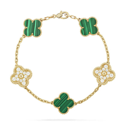 [Luna Brilliance]CLOVER DIAMOND GOLD BRACELET COLLECTION,5 MOTIFS