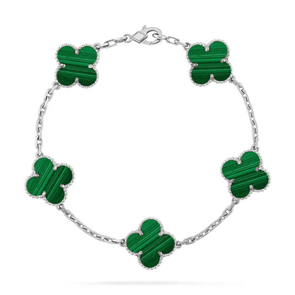 [Luna Brilliance] CLOVER 5 MOTIF MALACHITE BRACELET COLLECTION