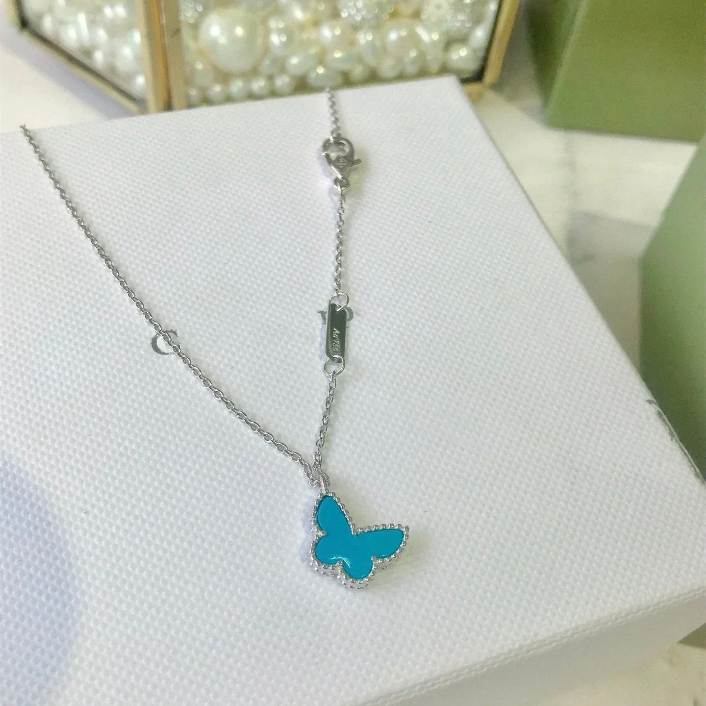 [Luna Brilliance]BUTTERFLY TURQUOISE BUTTERFLY BRACELET SILVER