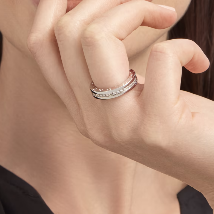 [Luna Brilliance]ZERO 1 ONE-BAND PAVED DIAMONDS ON THE SPIRAL RING