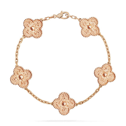 [Luna Brilliance]CLOVER 5 MOTIFS BRONZING BRACELET