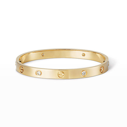 [Luna Brilliance]LOVE BRACELET 6.1MM 4 DIAMONDS