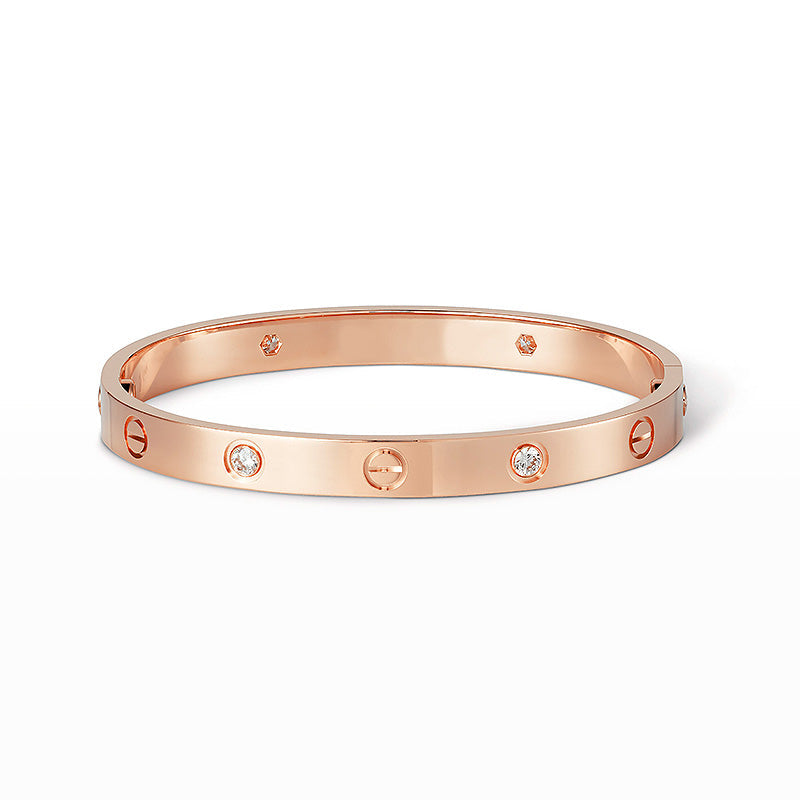[Luna Brilliance]LOVE BRACELET 6.1MM 4 DIAMONDS