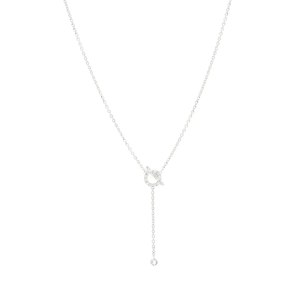 [Luna Brilliance]FINESSE SILVER DIAMOND NECKLACE