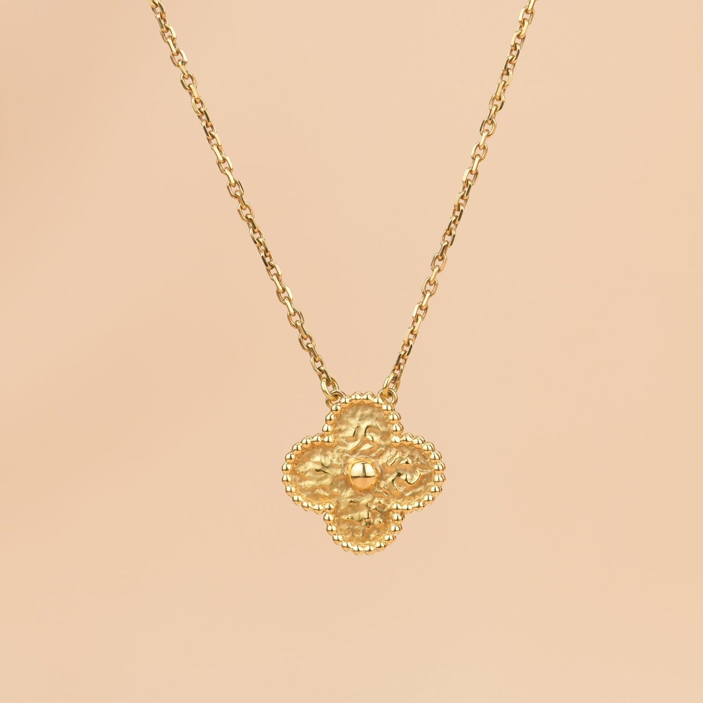 [Luna Brilliance]CLOVER 15MM  BRONZING NECKLACE
