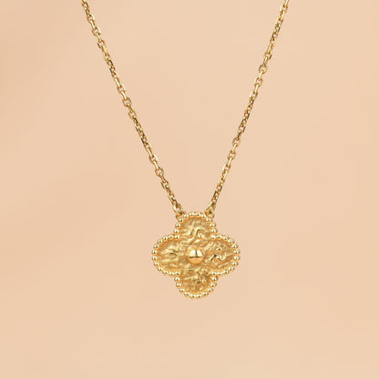 [Luna Brilliance]CLOVER 15MM  BRONZING NECKLACE