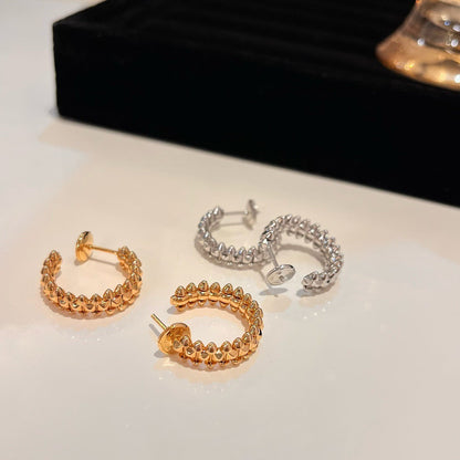 [Luna Brilliance]CLASH SMALL HOOP EARRINGS