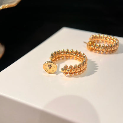 [Luna Brilliance]CLASH SMALL HOOP EARRINGS