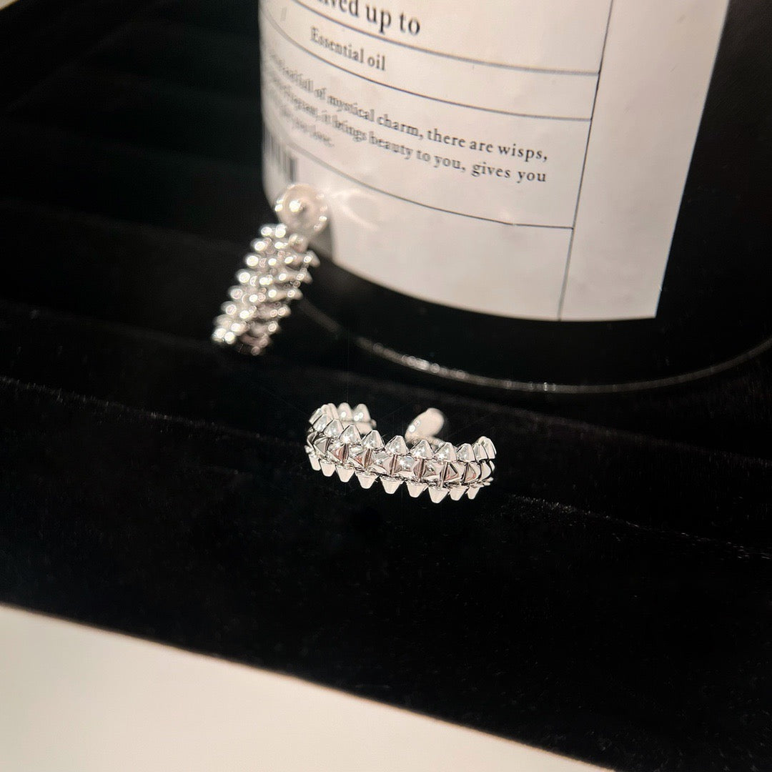 [Luna Brilliance]CLASH SMALL HOOP EARRINGS