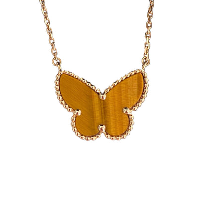 [Luna Brilliance] TIGER__ EYE BUTTERFLY NECKLACE
