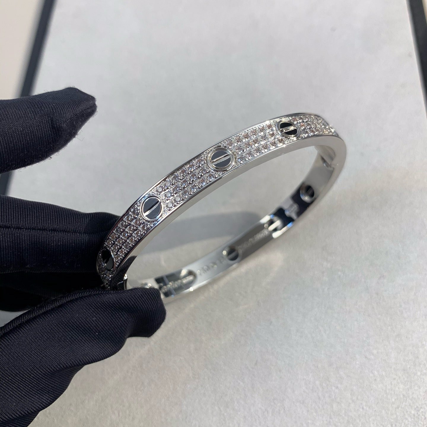 [Luna Brilliance]LOVE BRACELET 6.1MM DIAMOND-PAVED CERAMIC