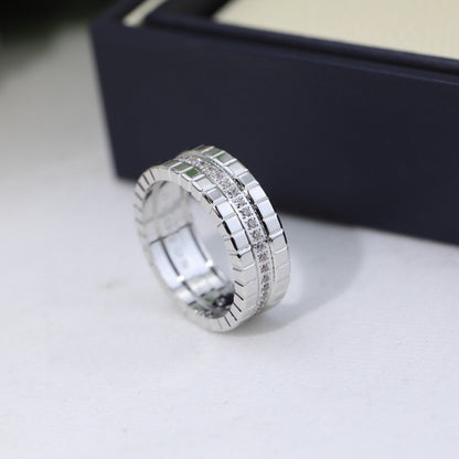 [Luna Brilliance]ICE CUBE RING WITH DIAMONDS