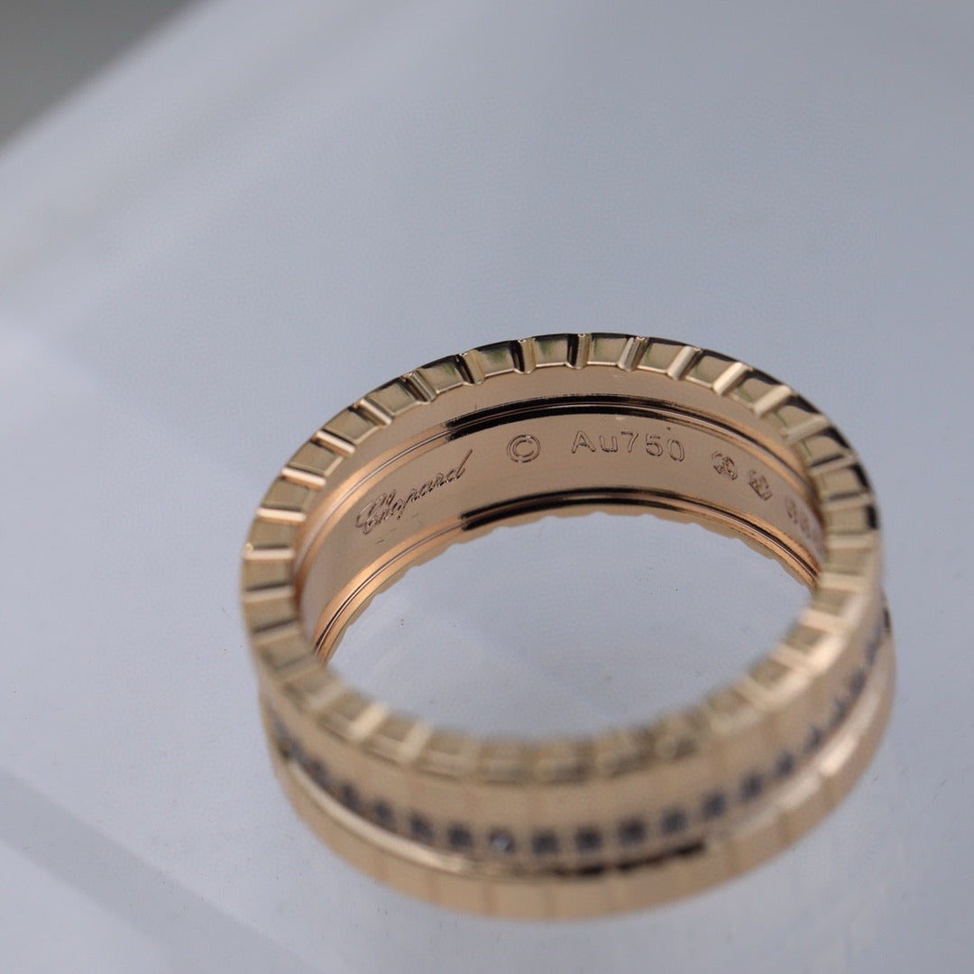 [Luna Brilliance]ICE CUBE RING WITH DIAMONDS