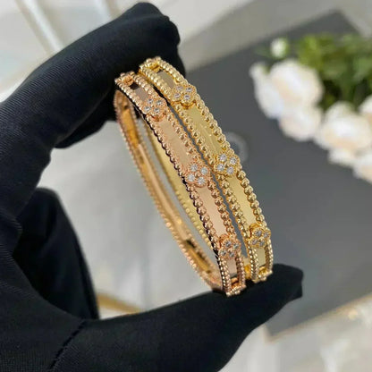 [Luna Brilliance]CLOVER BRACELET 4MM DIAMONDS