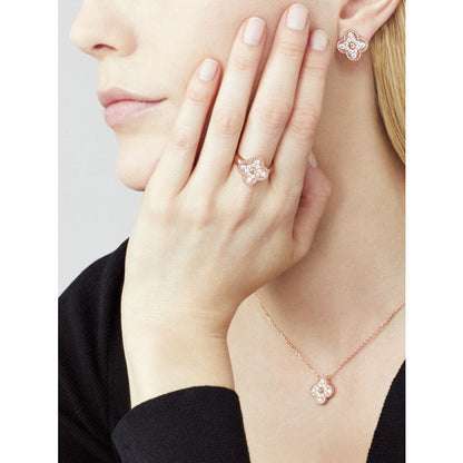 [Luna Brilliance]CLOVER 15MM DIAMOND SINGLE FLOWER NECKLACE