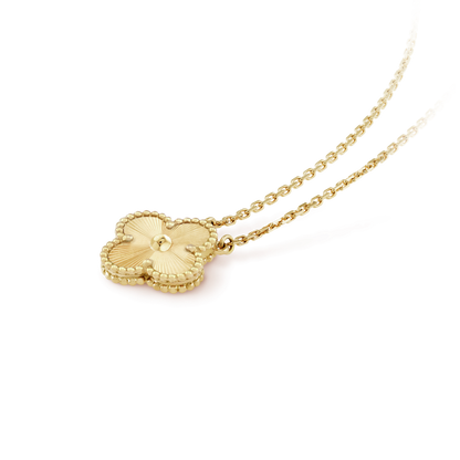 [Luna Brilliance]CLOVER 15MM LASER NECKLACE